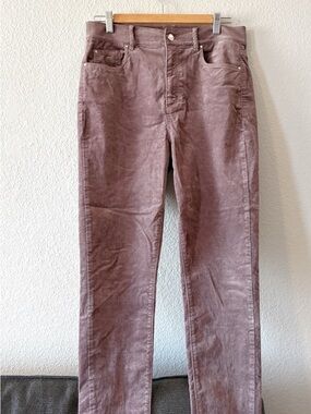 Ann Taylor Mauve Velvet High-Rise Skinny Jeans